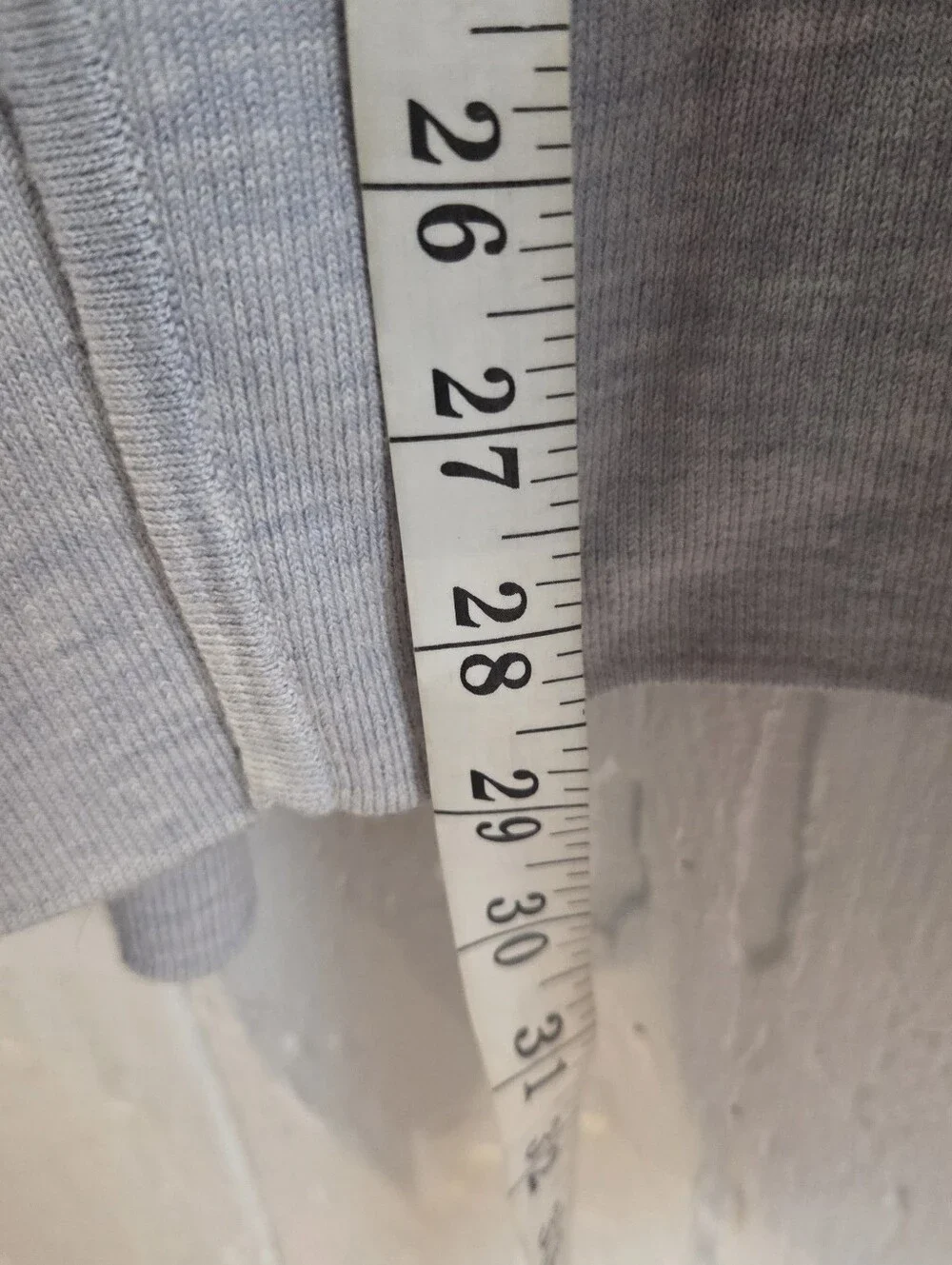 Lululemon Light Gray Blue Open-Front Ribbed Pocket Cardigan Sweater